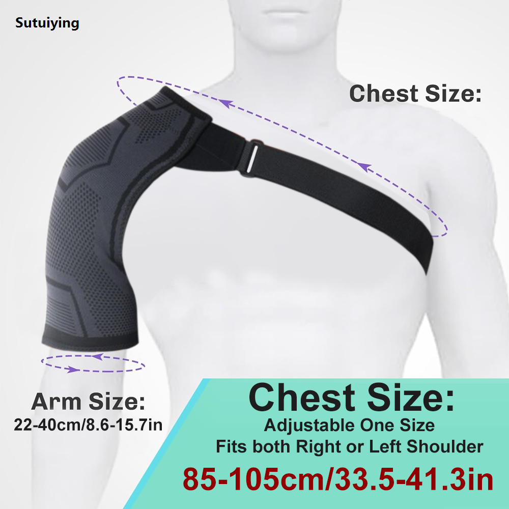 Sutuiying 1pc New Sports Shoulder Brace - Adjustable Rotator Cuff Support and Arm Sling for Men and Women, Prevents Strains Dislocations
