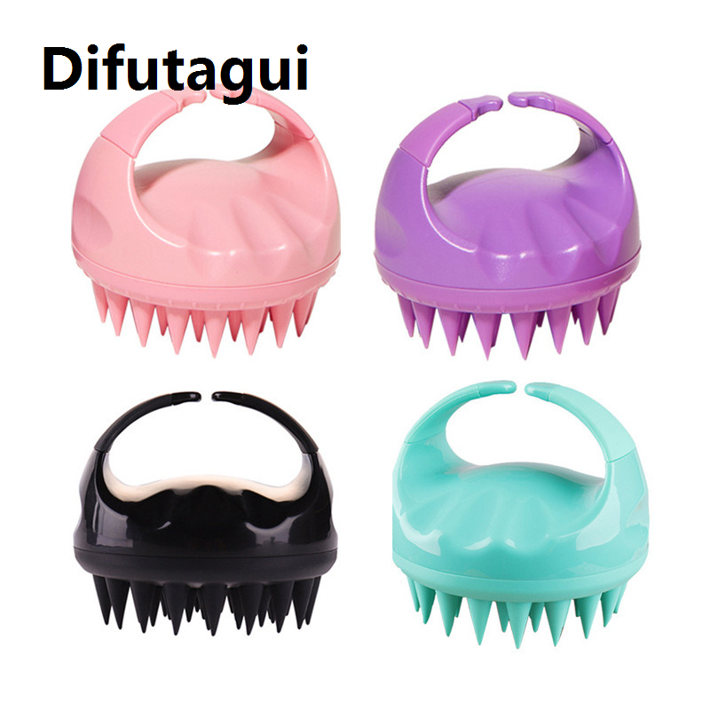 Difutagui Profesional Massage Comb Silicone Head Body Scalp Brush Shampoo Magic Demelant Brush Wet Dry Hair Comb Hair Tools