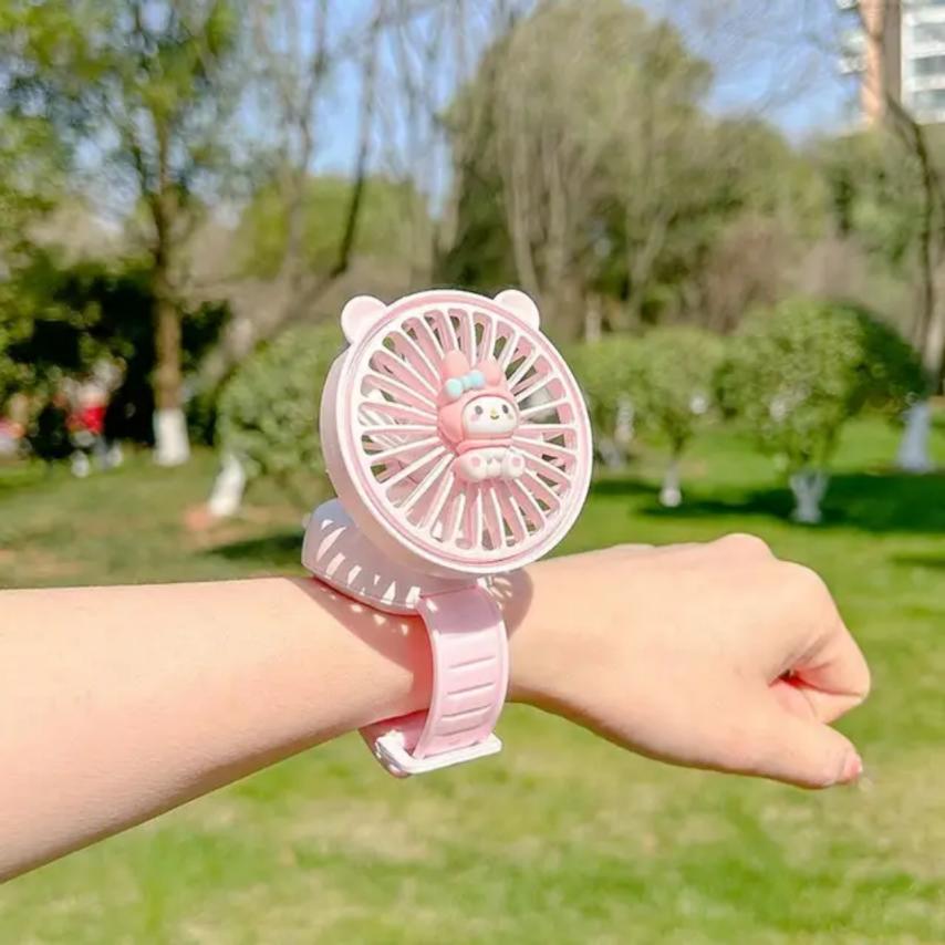 Wish Party Studio Rechargeable Cartoon Watch Cute Mini Fans