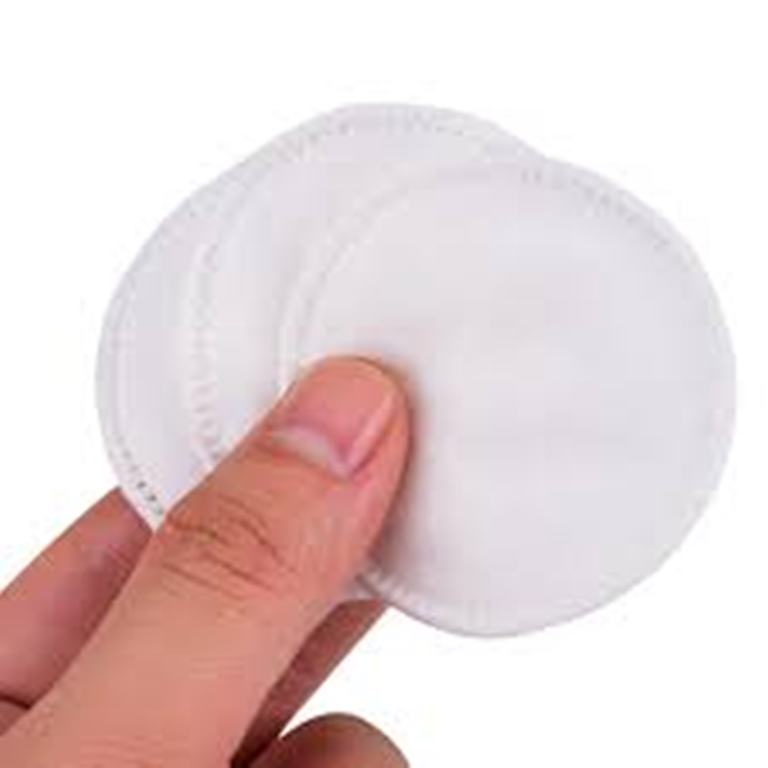 1 Packet 80 Pieces Round 100% Cotton Pad Facial Makeup Remover Pad Disposable Facial Cleaning Wipe Pads