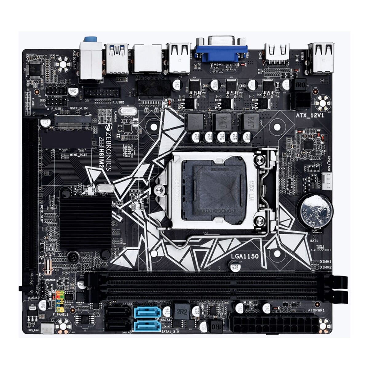Combo Of NVME Powered Zebronics H81M2 And i3 4th Generation Processor