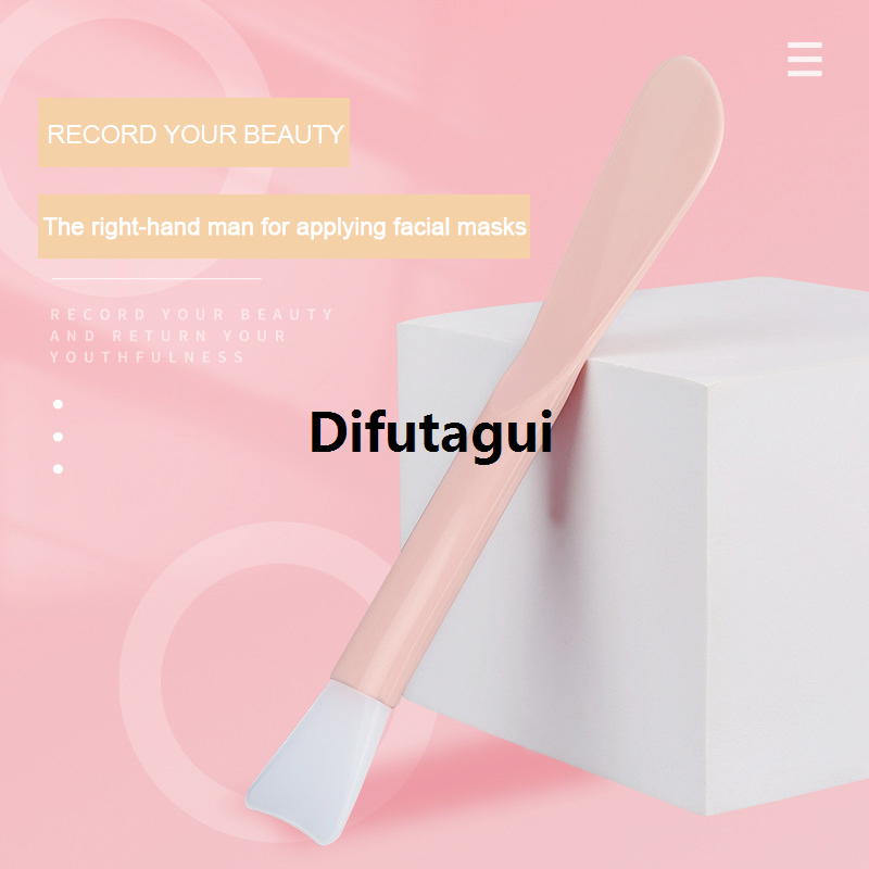Difutagui Double Head Silicone Brush Face Mask Glue Stirring Stick Easy Hot Selling To Clean Glue Classical Fashion Facial Mask Brush Makeup Tool