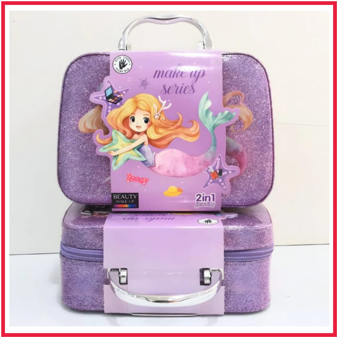 Vylon 2 in 1 Unicorn Beauty Makeup Kit Toy for Kids - Safe High-Quality Cosmetic Gift Set for Girls | Makeup Bag Toy Combo