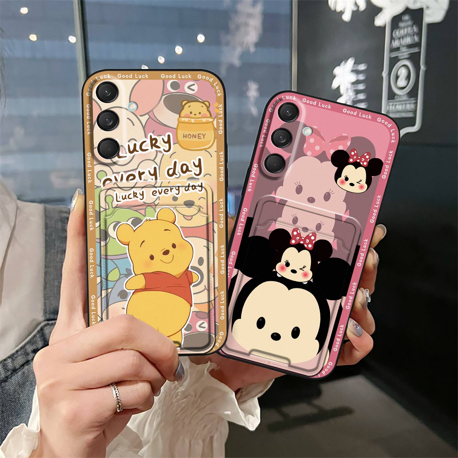 Card slot Cover Phone Case For Samsung Galaxy M55 5G/SM-M556B/C55/F55 Anti-dust Soft case Graffiti Full wrap Silicone