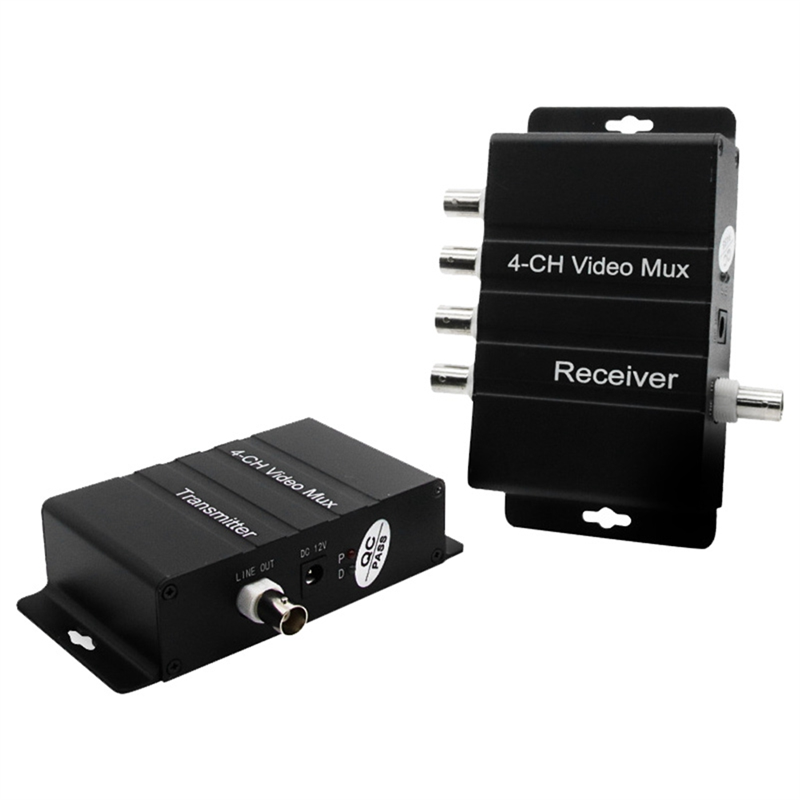 4 Channel Video Multiplexer 4 Channel CCTV Video Multiplexer Video Splitter with Analog Color Quad Processor
