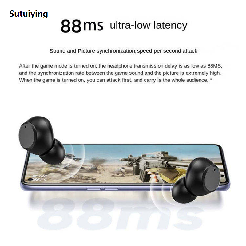 Sutuiying T62 Bluetooth Earphone Touch Control Wireless Headphones Earbuds Fashion V5.3 Headset with Digital Display Waterproof for Mobile Phone