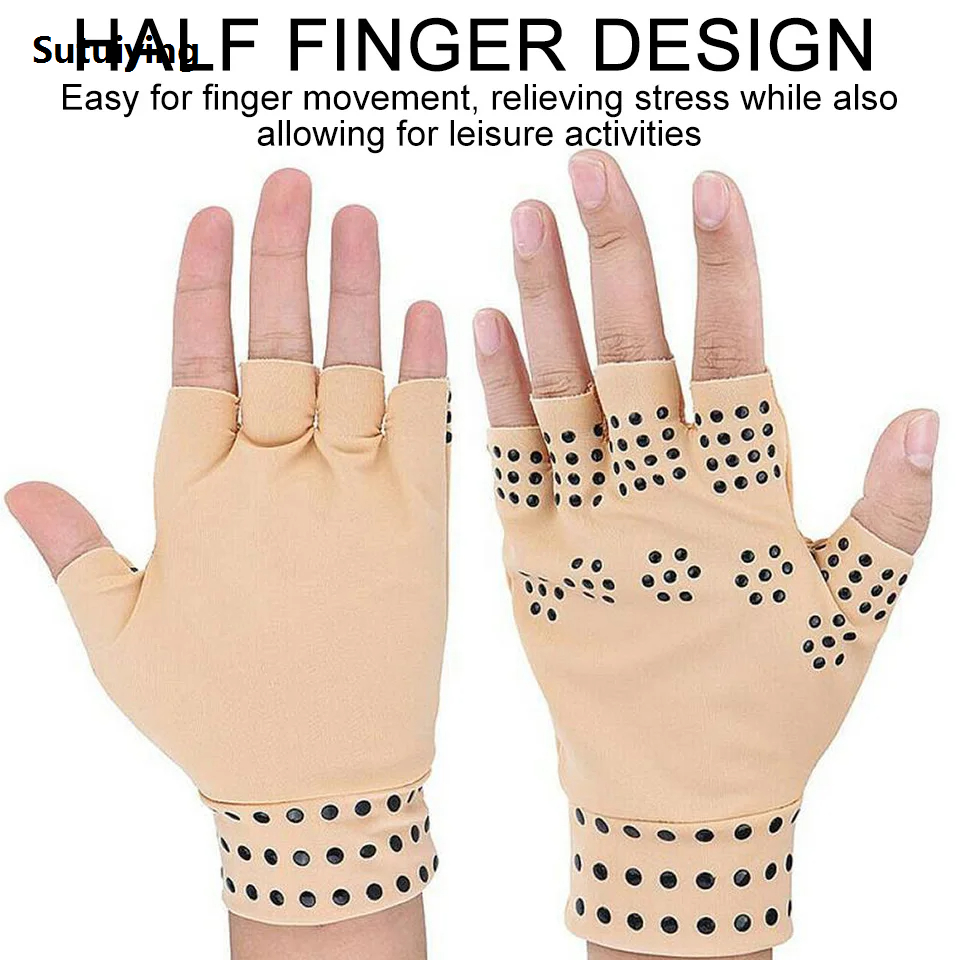 Sutuiying 1 Pair Anti Arthritis Health Compression Therapy Gloves Rheumatoid Hot Selling Hand Pain Wrist Rest Sport Safety Glove Comfortable