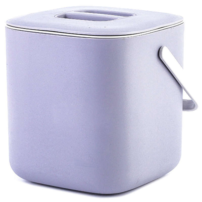 NAMUNY Plastic Kitchen Food Waste Trash Can Compost with Drainer Rubbish Container Organizer Accessories Tools-Light Grey