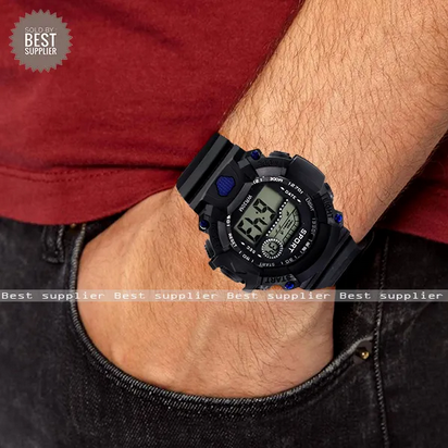Black Colour Attractive Design Latest Model Sport Digital Multifunction Watch(Time, Day,Date, Light, Alarm ,Stop Wtch Function)