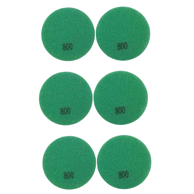 FORIDE 6 PCS Diamond Floor Polishing Pads Resin Bond Terrazzo Floor Diameter 4 Inch, 800 Grit