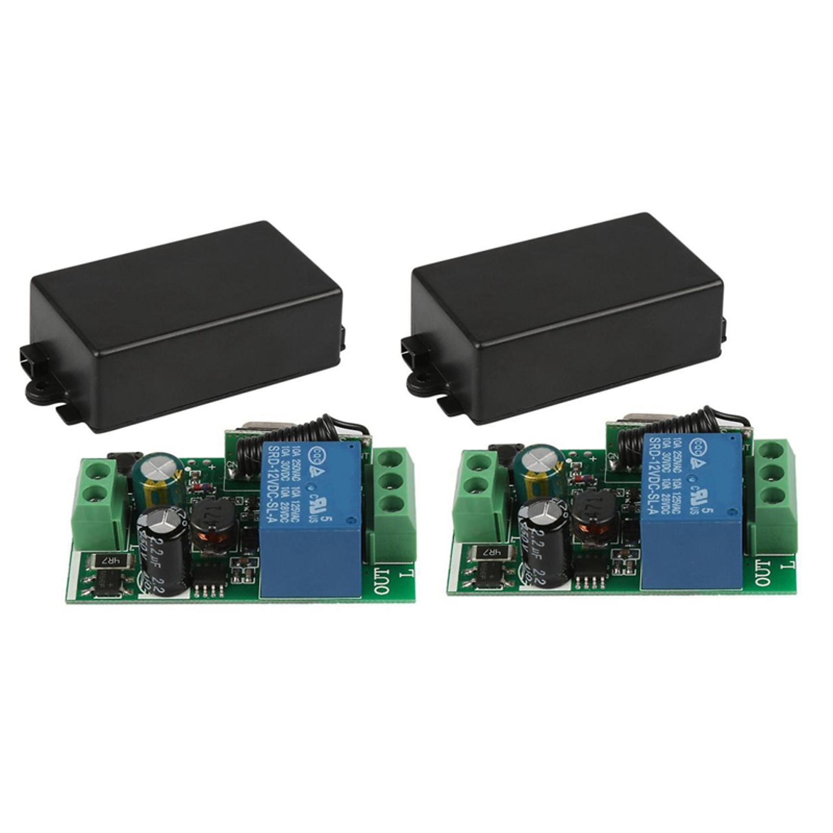 FORIDE 2X Universal 433 MHz AC 220V 1 Channel Remote Control Switch Mini Wireless Relay Receiver Module