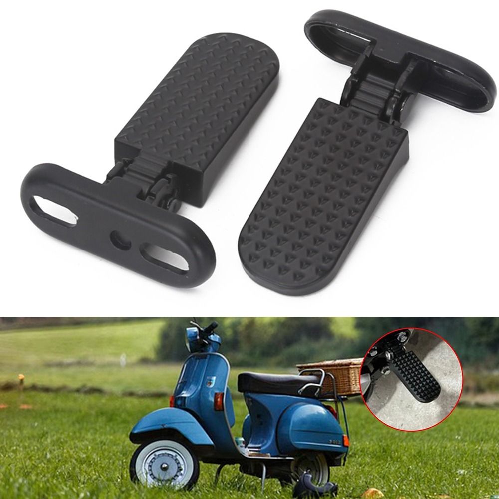 1 Pair Lightweight Quick Release Bike Rear Pedals Aluminium Alloy Non-Slip Ebike Pegs Universal Foldable Bike Pegs for Electric Bicycle