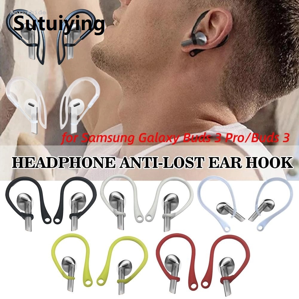 Sutuiying Fashion Anrushide Earphone Anti-loss Hook For Samsung Galaxy Buds 3 Pro/Buds 3 Soft Original Rubber Wireless Bluetooth Earphone Hook Anti Loss Accessories