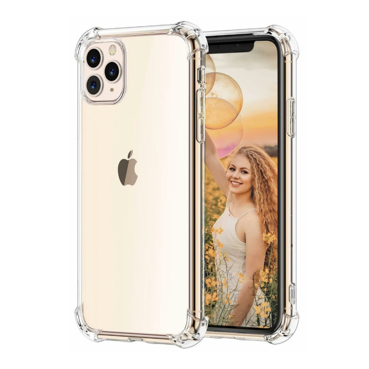 Apple iPhone 11 Pro (14 4CM) & iPhone 11 Pro Max (15.8CM) Clear Cover , Transparent Shockproof Soft Tpu Case