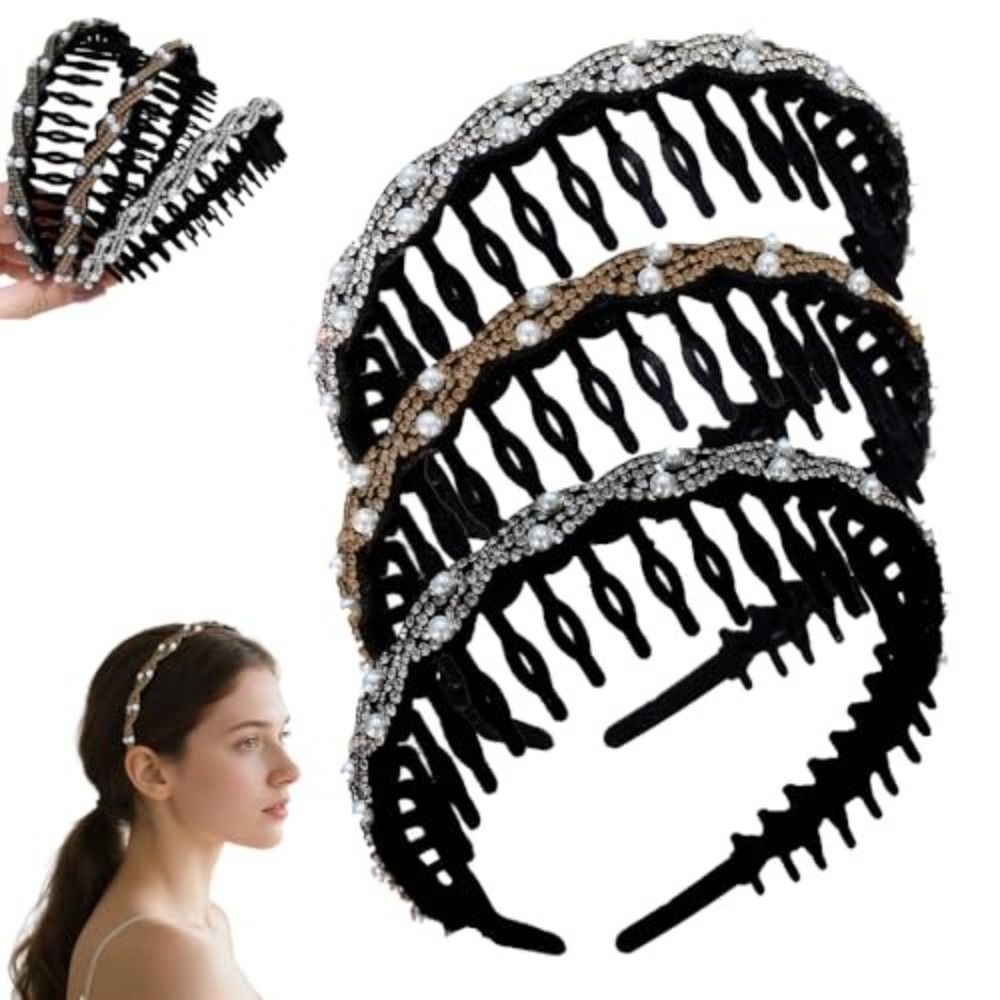 Sweet U Shape Hair Hoops Wave Comb Leopard Pattern Plush Teethed Hairband Non-Slip Solid Color Hair Accessories Gatherings