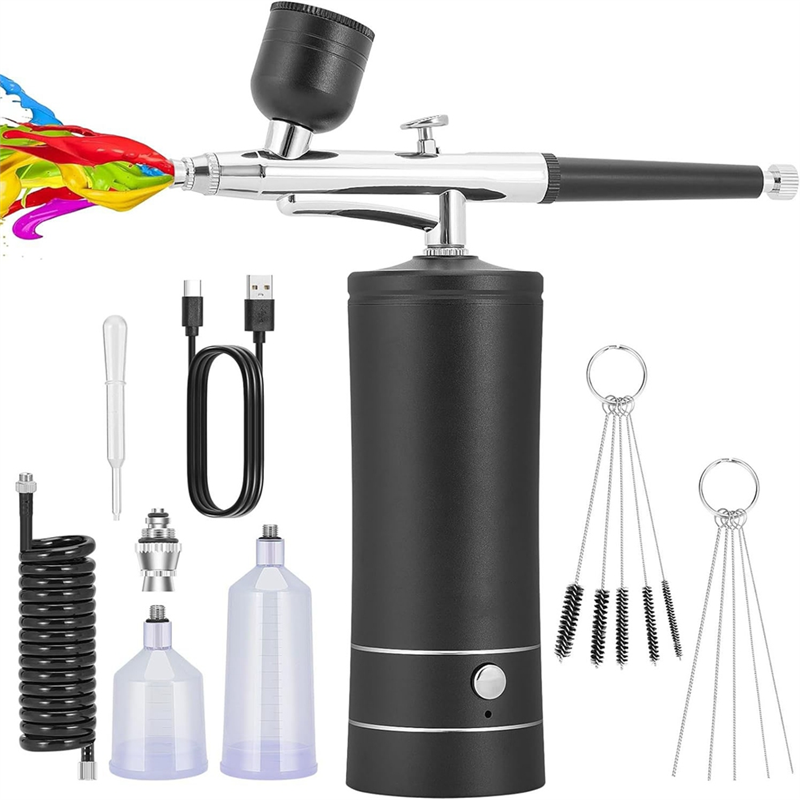 Airbrush KIT Portable Airbrush Automatically Handles Model Painting, Nails, Makeup B