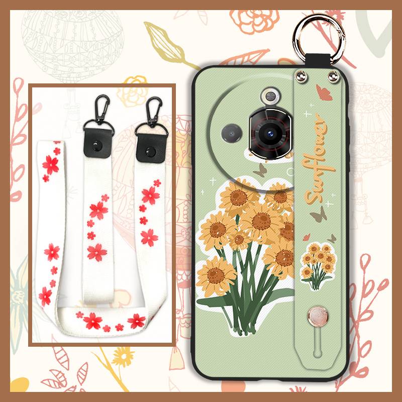 Dirt-resistant Lanyard Phone Case For ZTE Nubia Focus Pro 5G Soft case Shockproof Wristband Durable Waterproof ring