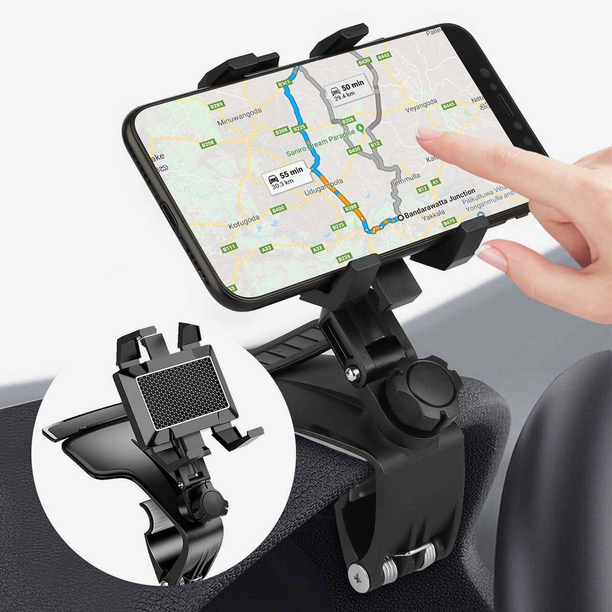 360 Degree Rotatable Car Dashboard Smartphone Holder | Adjustable Car Phone Mount | Universal Grip for All Smartphones