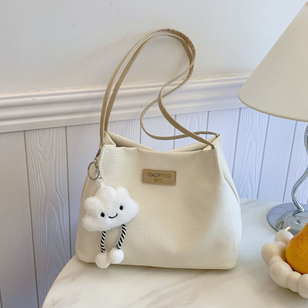 【Clearance sale】 New Fashion Texture Shoulder Bag Large Capacity With Pendant Ladies Bags Commuting Bag