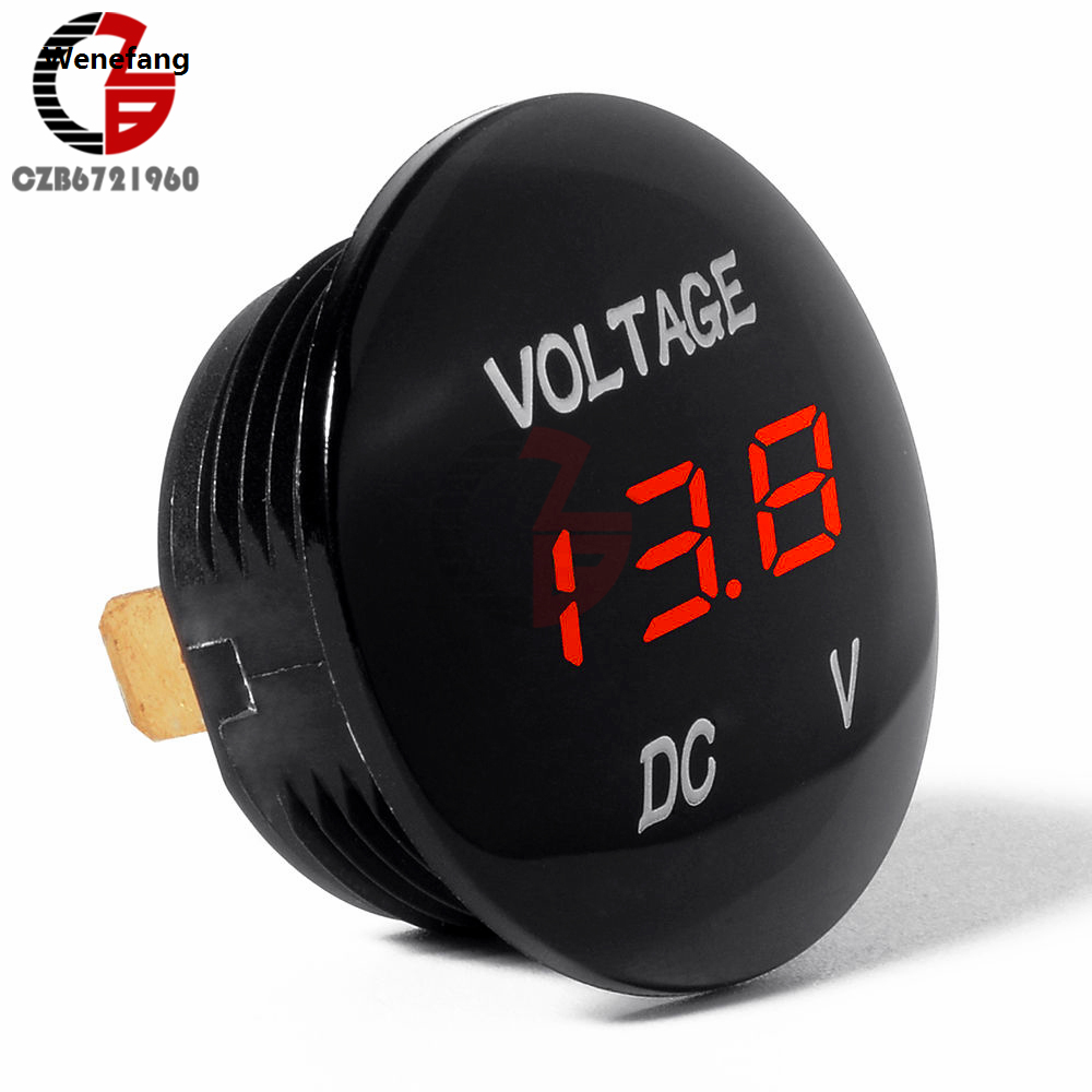 Wenefang DC 5V-48V Car Digital Voltmeter 5V 12V 24V 36V 48V Car Voltage Meter Fifty percent discount Auto Motorcycle Volt Detector Battery Capacity Tester Panel