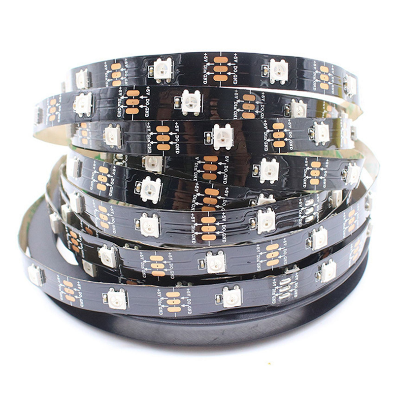 WS2812B Individually Addressable Smart RGB LED Strip WS2812 Magic Light IP20 IP20 Waterproof Flexible Tape Lamp Bar 96LEDS