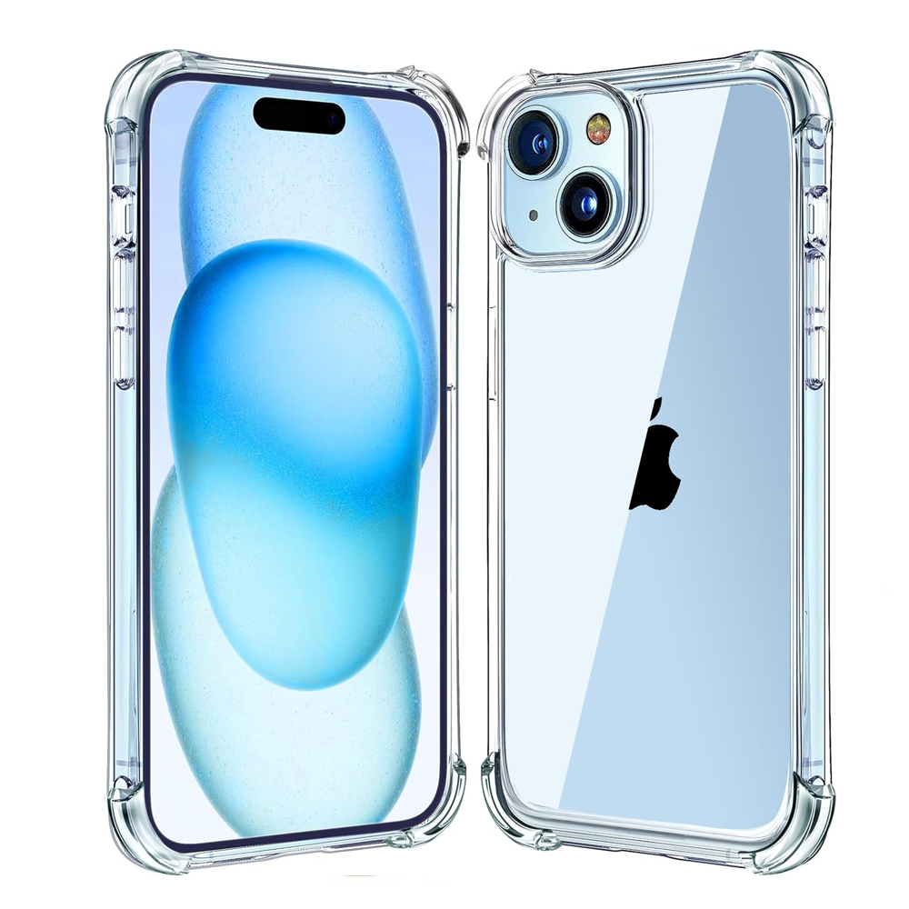 Clear Case Apple iPhone 15 6.1' (2023) Four-Side Airbag Camera Protection Cover
