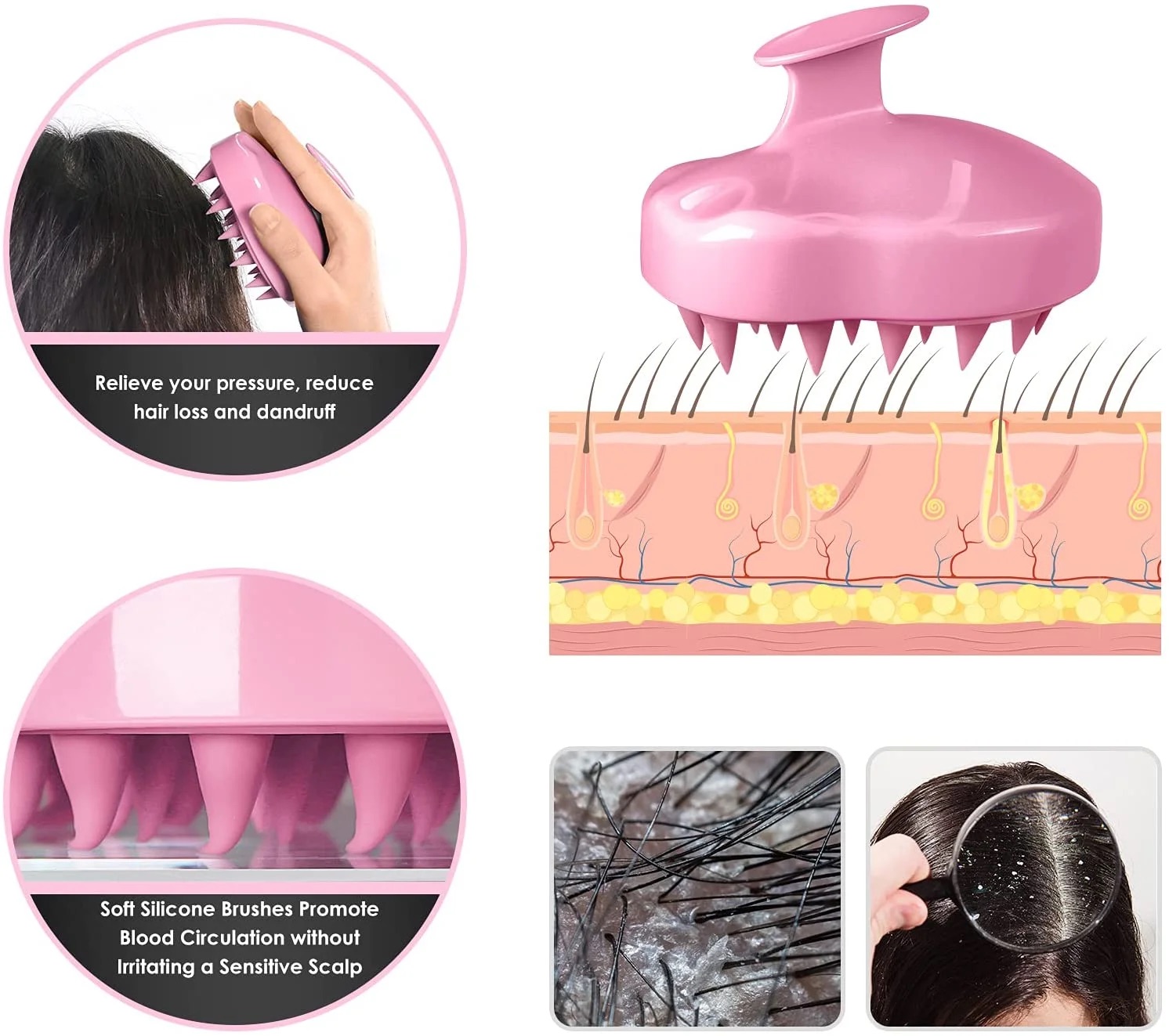 Multipurpose Silicon Scalp Massager 1Pc