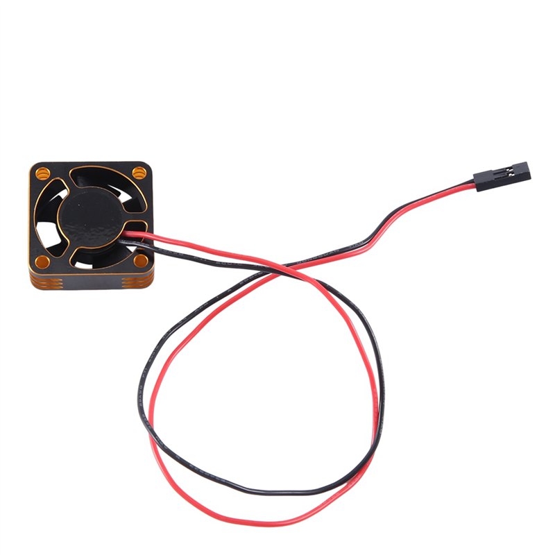 Metal Shell ESC Motor 25mm Cooling Fan High-Speed Heat Dissipation Fan Cooler for RC Car Spare Part Gold