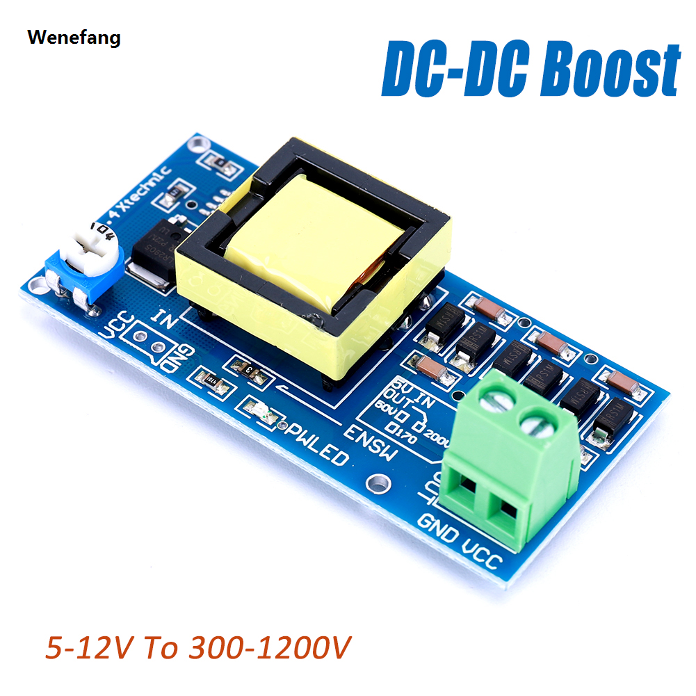 Wenefang High Voltage DC-DC Boost Converter Step up to output 300v-1200V New style 400V 900V 1000V Adjustable Power PSU Module Board Input 5V-12V