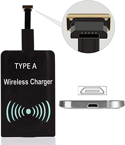 Qi Wireless Charger Receiver Micro USB Type A- Narrow Interface Up Positive Direction Ultra-Thin Android Charging Adapter Mini Patch Module Chip