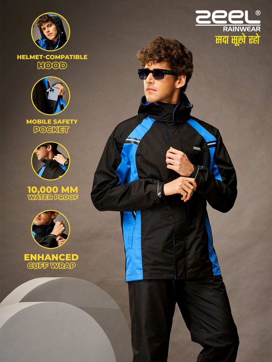 Guranteed Waterproof Zeel Brand Jacket Trouser Set Zeel Raincoat With Carring Bag MODEL Unisex JS508