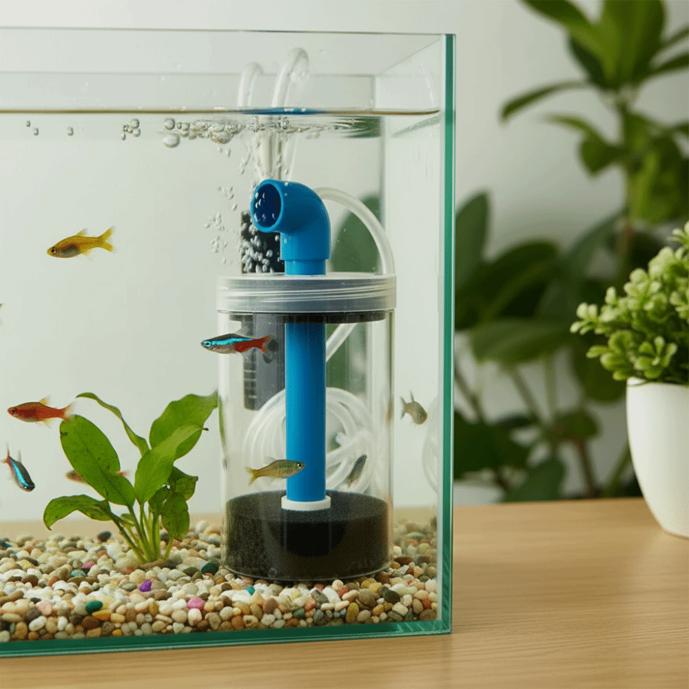 Universal Efficient Fish Filter Transparent Plastic Submersible Water Purifier Detachable Pneumatic Filter Bacterial Culture Filter Marine Aquarium