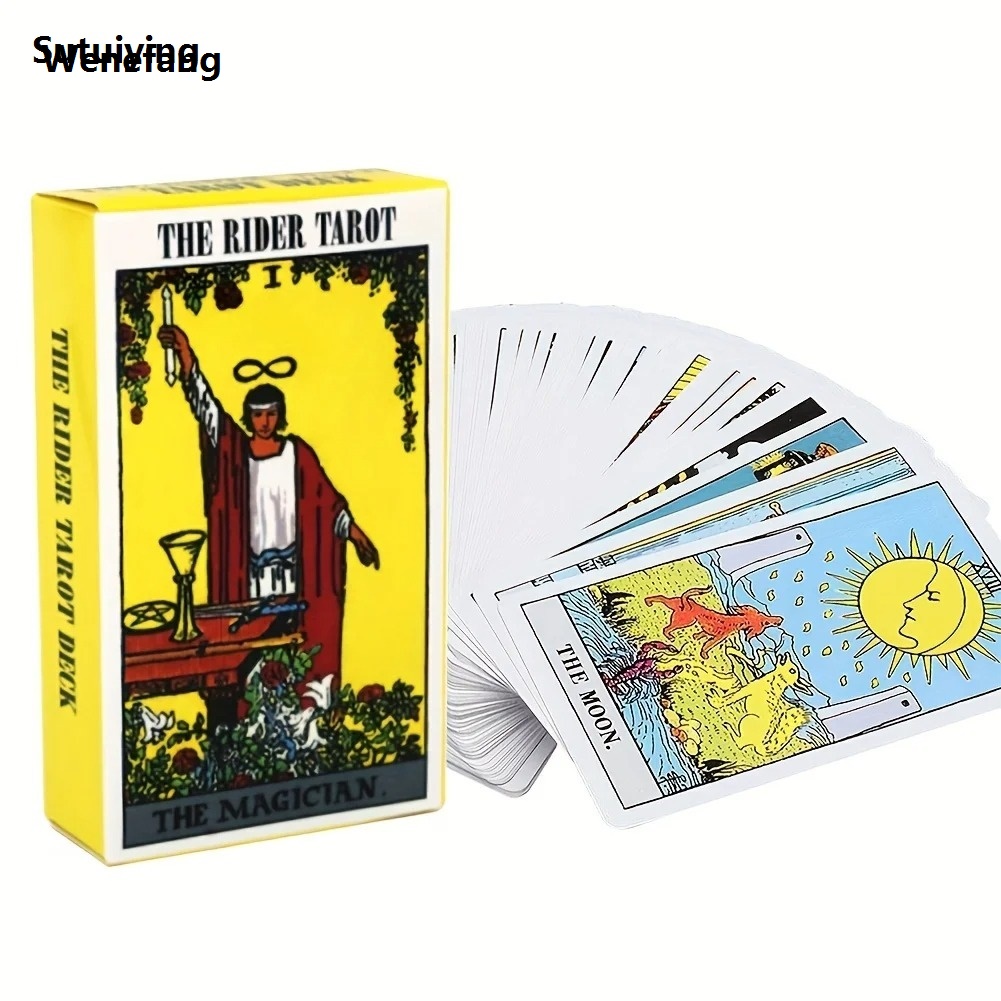 Wenefang Sutuiying The Rider Tarot Deck Cards, 78pcs Oracle Deck 【2025 Version】 For Luxury Beginners, Classic Tarots With PDF-guidebook