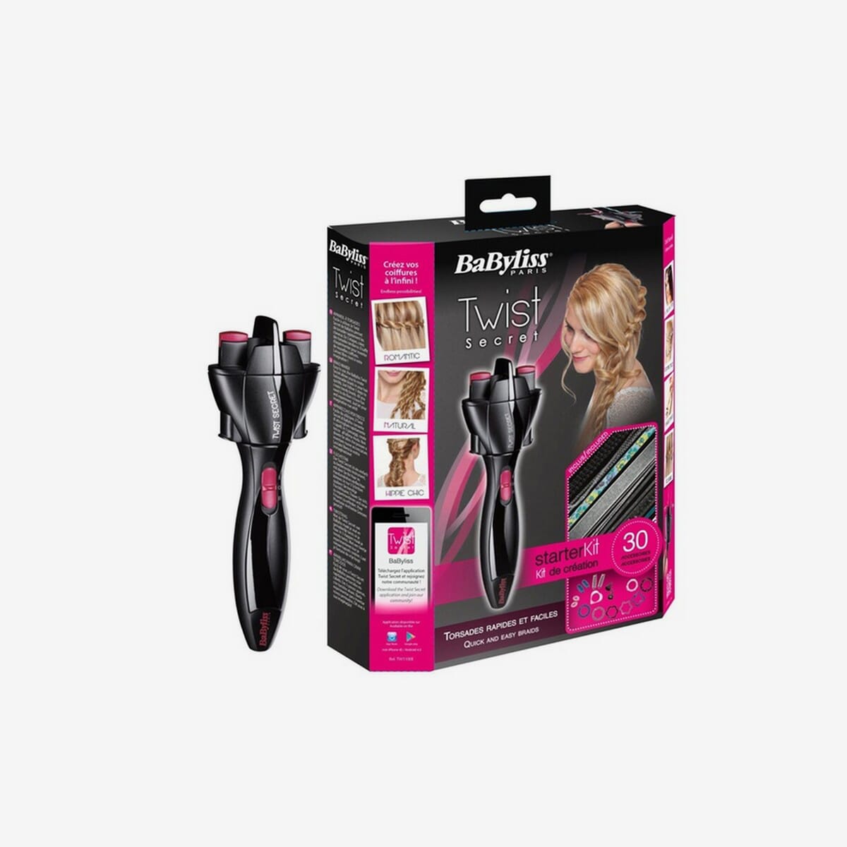 Pistto Babyliss Electric Hair Styler Starter Kit For Quick Braids Hair Curler