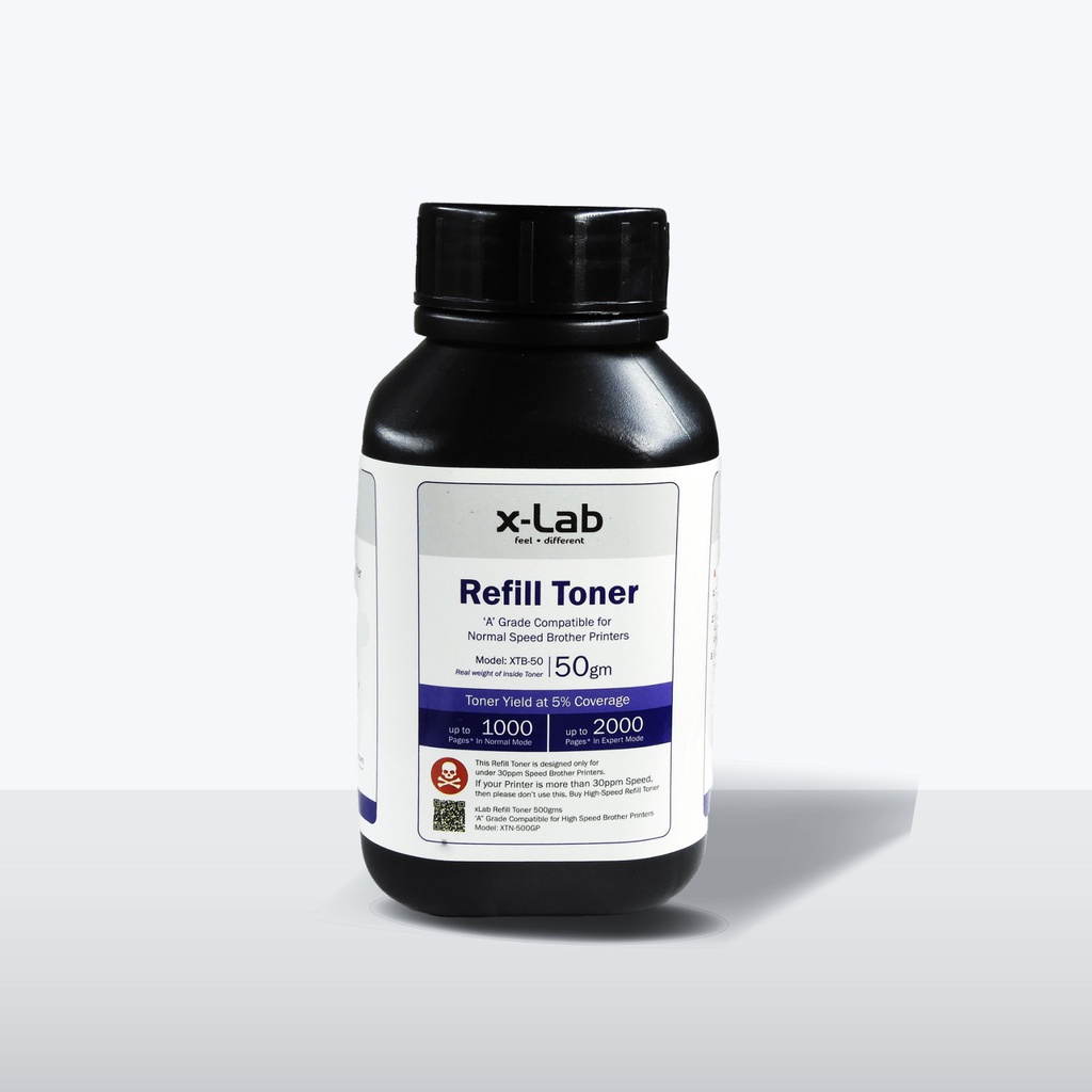 X-Lab Refill Toner Compatible all Brother Laser Printer Powder Original - 50 gm