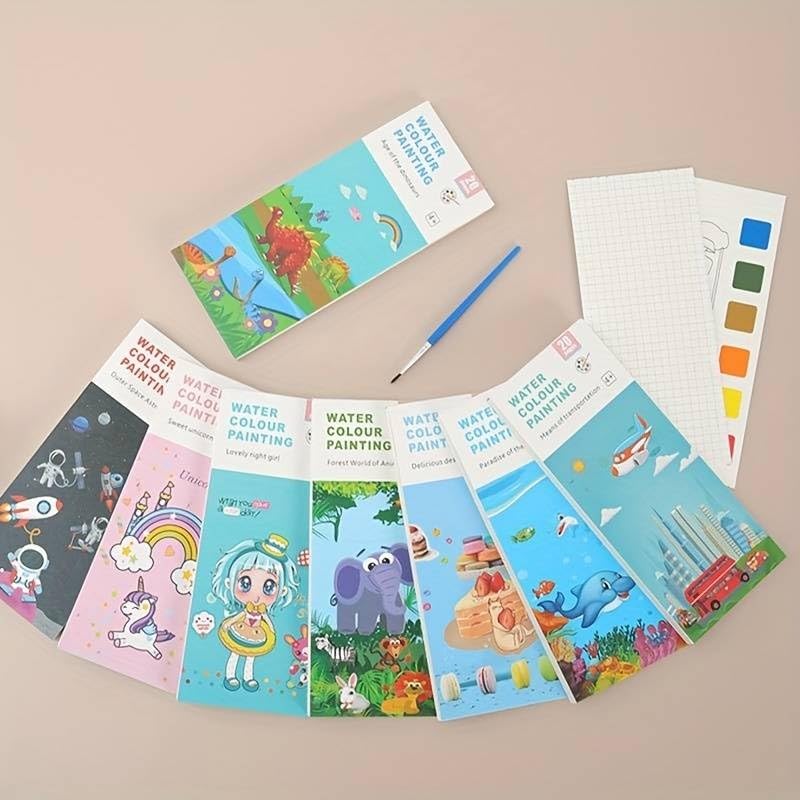 Shop4you 20Sheets/Book Creative Watercolor Paint with Pigment Painting Book Watercolor Drawing Book One Piece