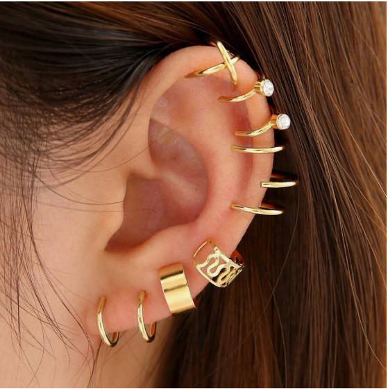 Non- Piercing Ear Clip Beard Beads Cuffs Clip Hair for Women Men Hair Accessories Styling Jewelry Tools splash