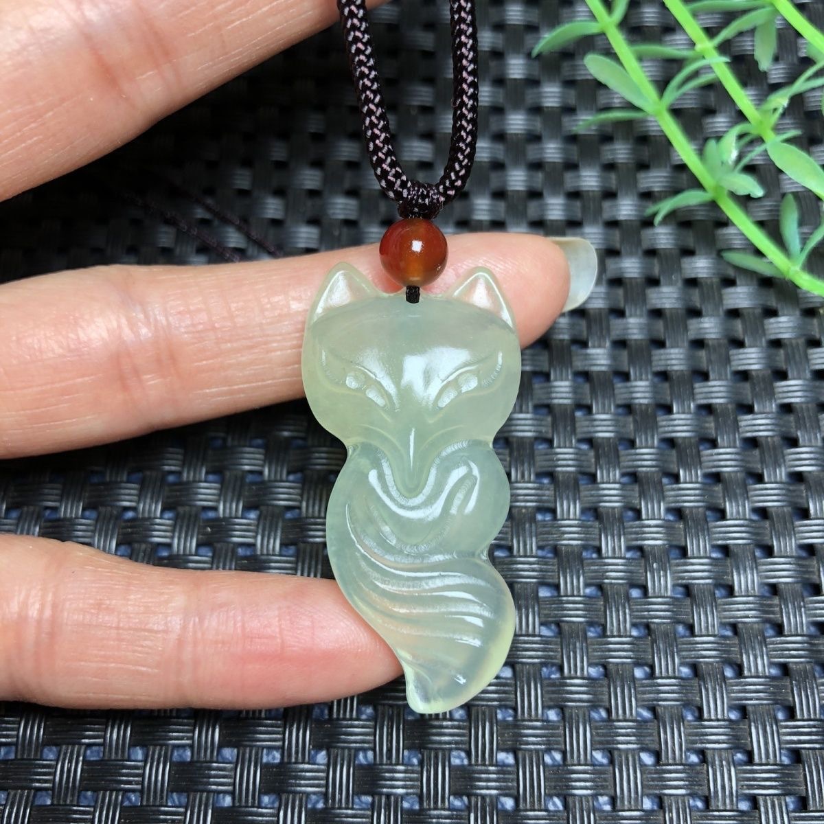 【Mega Sale】Jade fox female cute cute fox genuine goods fox white jade pendant necklace student couple necklace jewelry