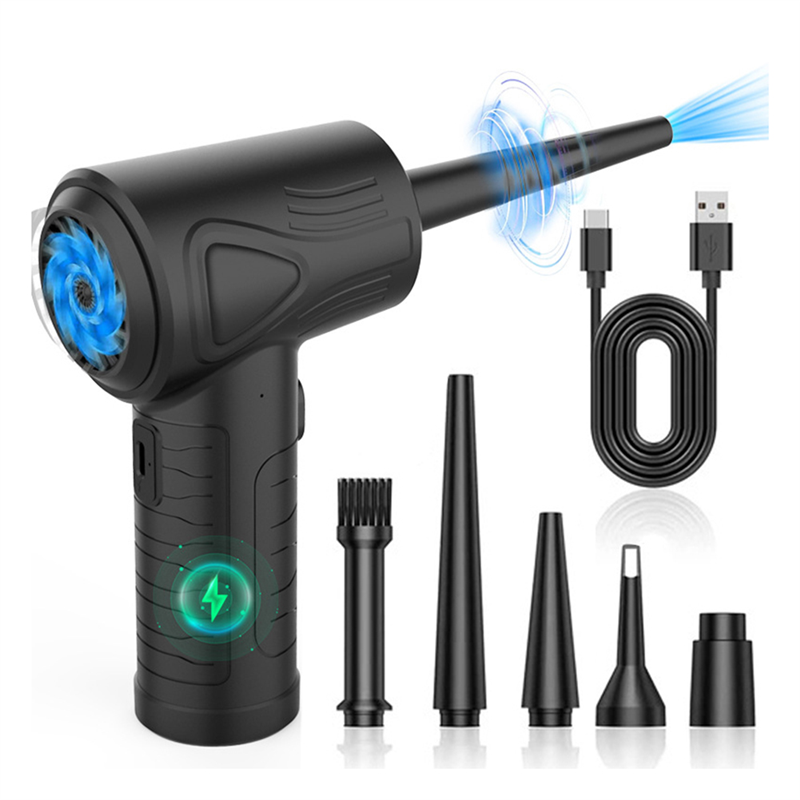 Mini Electric Cordless Air Dust Cleaner Fit for Computer Keyboard 51000 RPM for PC Crumbs Car