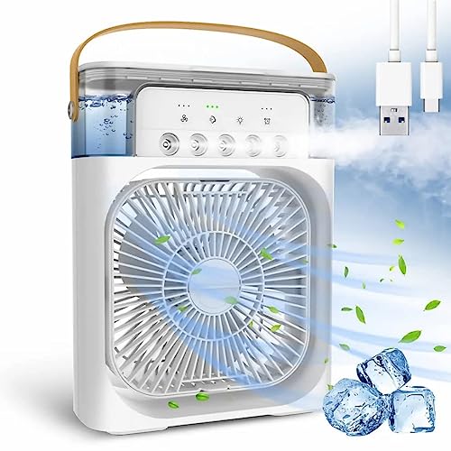 Mini Air Cooler Fan plus Humidifier - Air Conditioner With Water and Ice Compartment
