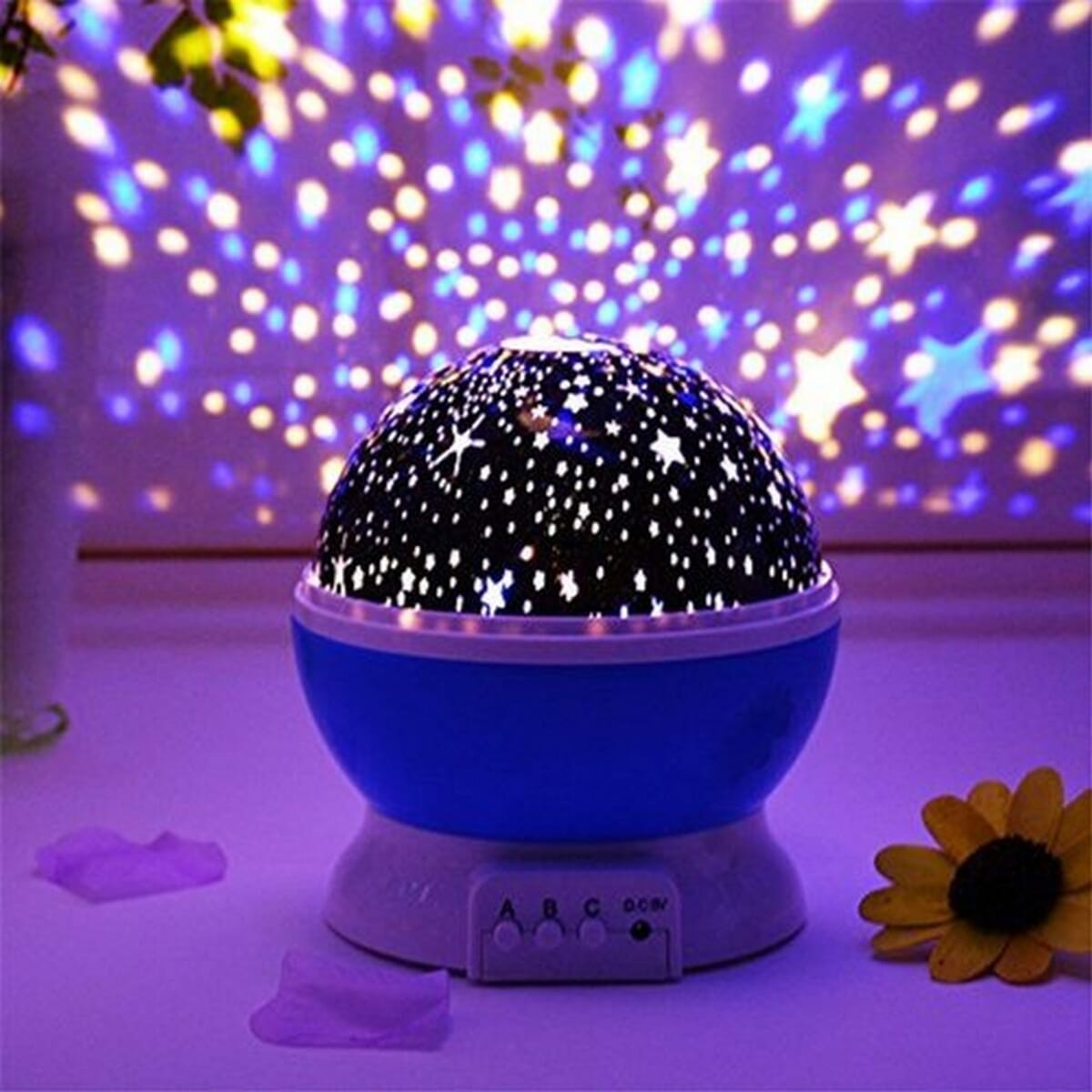 Auto Rotating Colorful Led Starry Cosmos Moon Star Master Projector Usb Night Light Lamp With Various Romantic Light Modes Baby Couple Room
