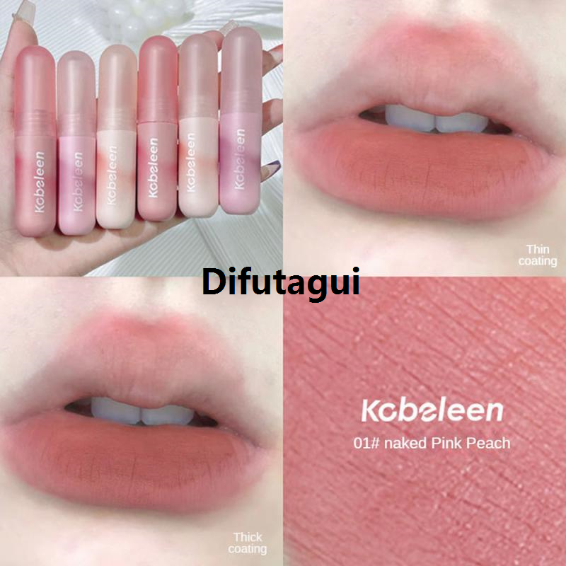 HOT Lipgloss Velvet Matte 6 Color Cosmetics Lip Mud Long LastingLips Makeup Red Lip Tint Silky Smooth Lipstick Soft Mist