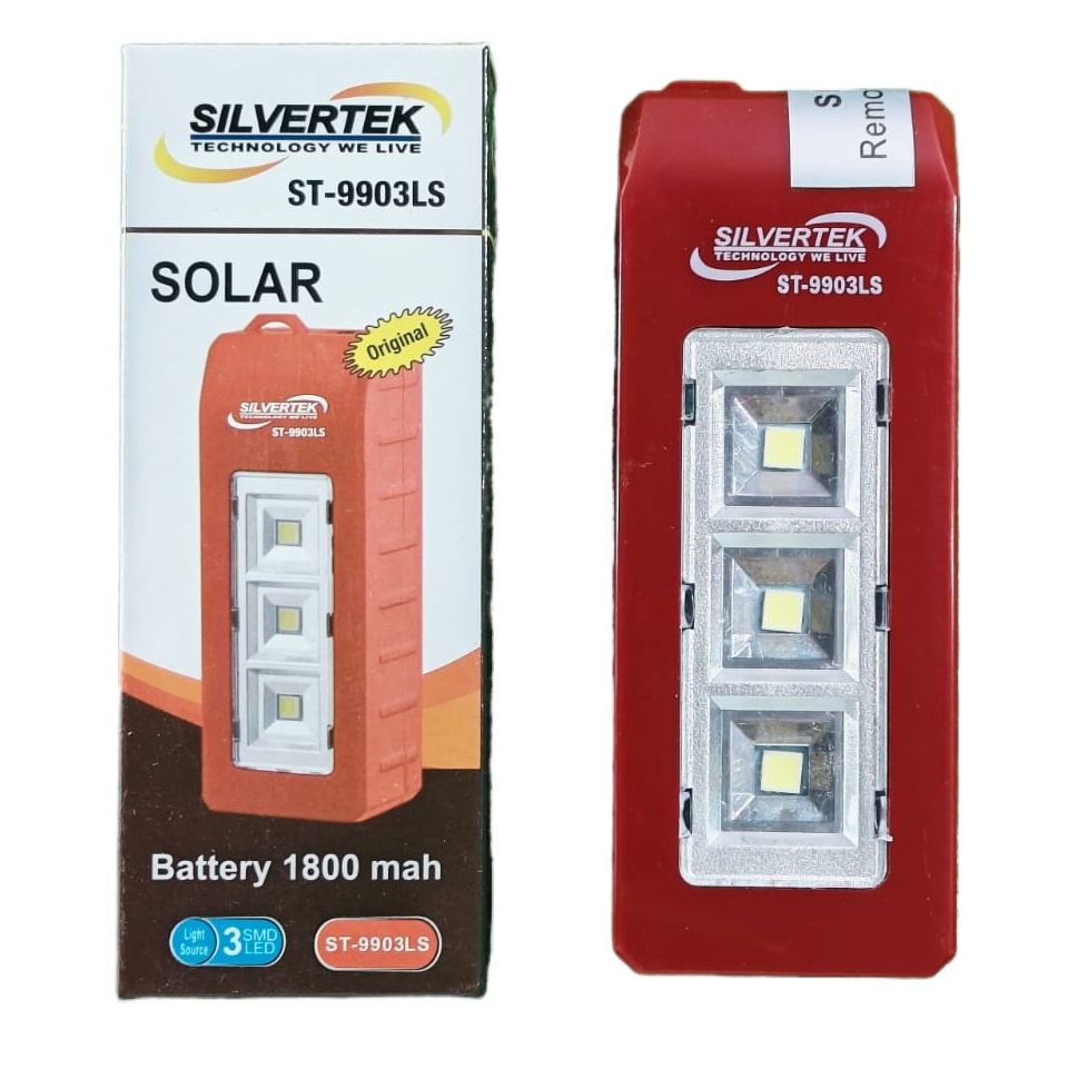 Silvertek Rechargeable Solar Handy Light ST-9916LS | Dual Torch & High Light Functions | 16 LED Light Source | Long Operating Time | Solar Charge