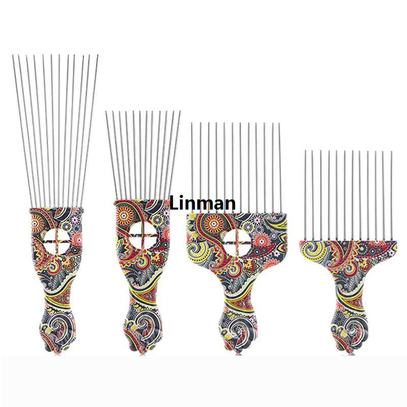 Popular Professional Salon Use Metal African Afro Hair Comb For Hair Anti Static Styling Professional Style Comb