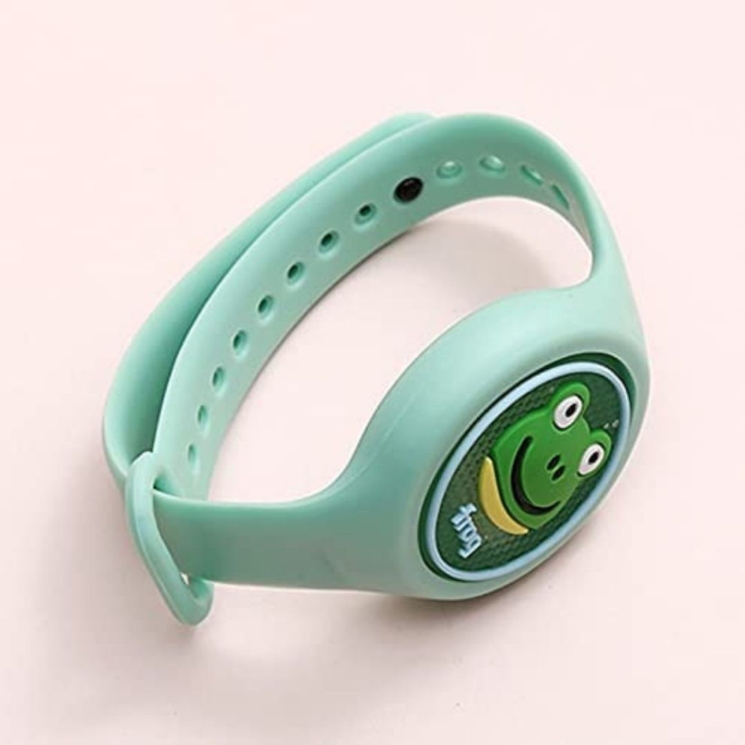 Safe Mosquito Repellent Watch for Kids - Colorful Cartoon & LED