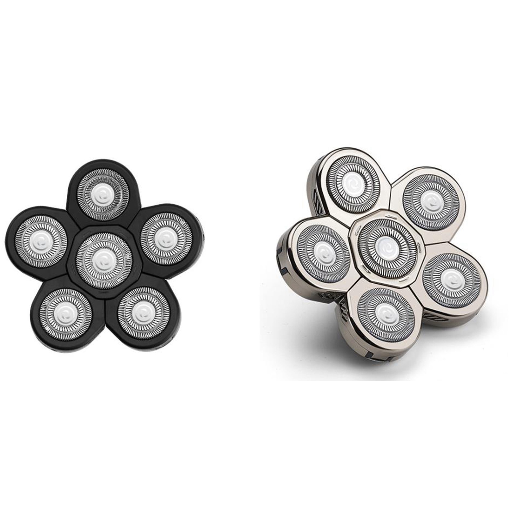 fasdaga 2X Men's Electric Shaver Heads Electric Blade Replacement 6 Blades Shaver Replacement Bald As Shown