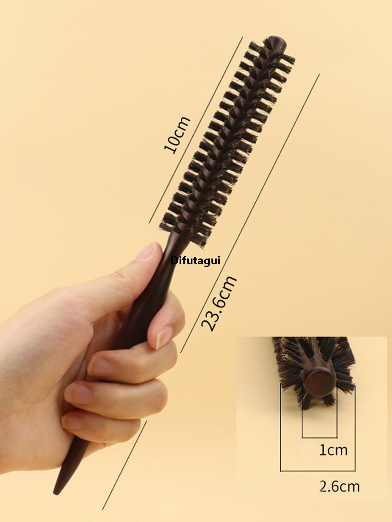Difutagui In addition, blow brush anti-static curly wood wool 2, styling brush 2025 set combing hairstyle is suitable for men and women with short curls