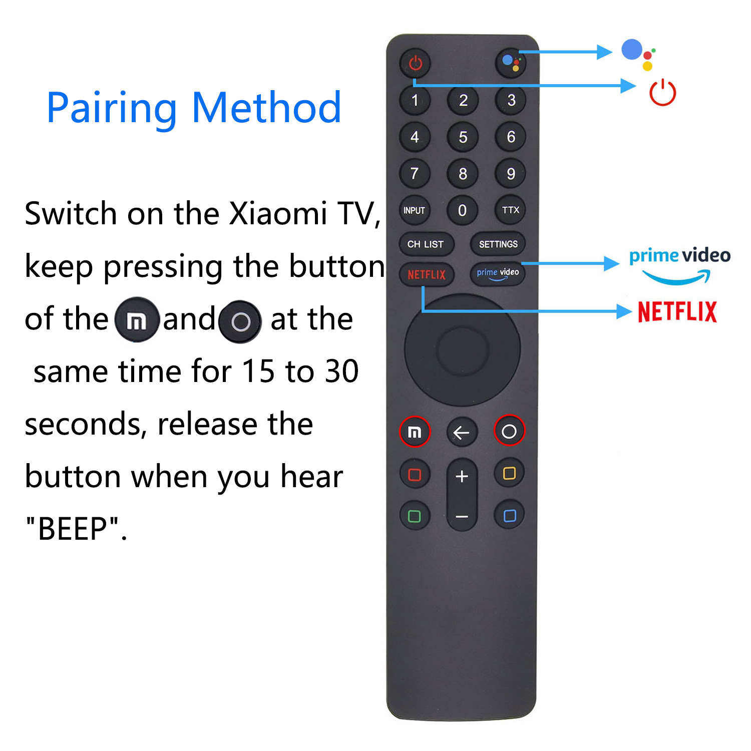 NEW Bluetooth Voice Remote Control Replacement Fits with Google Voice Assistant for MI TV P1 Q1 4S 4A L55MS-5A Q1E XMRM-010