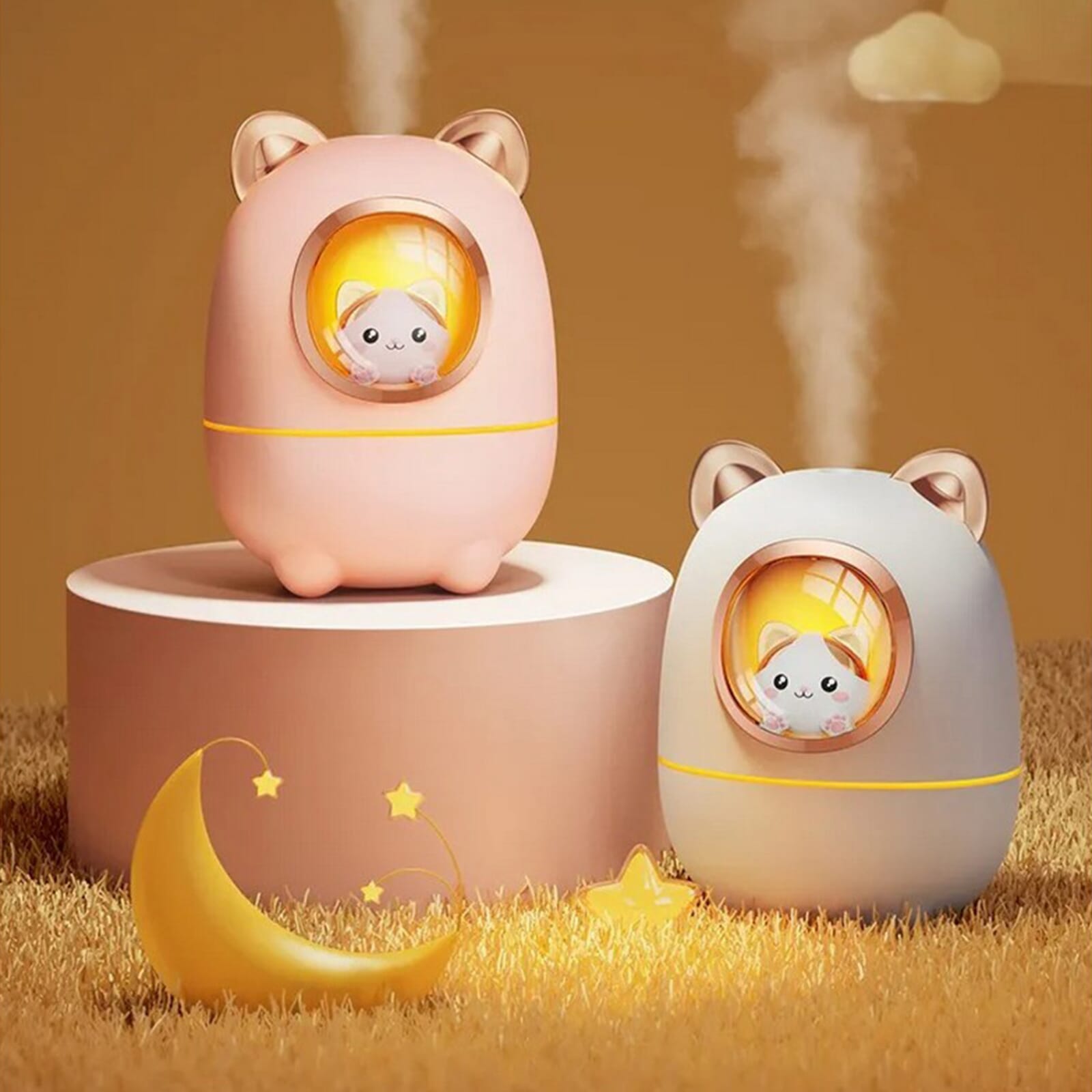 Cat Humidifier Cool Mist Humidifiers Portable Mini Diffuser 200ml