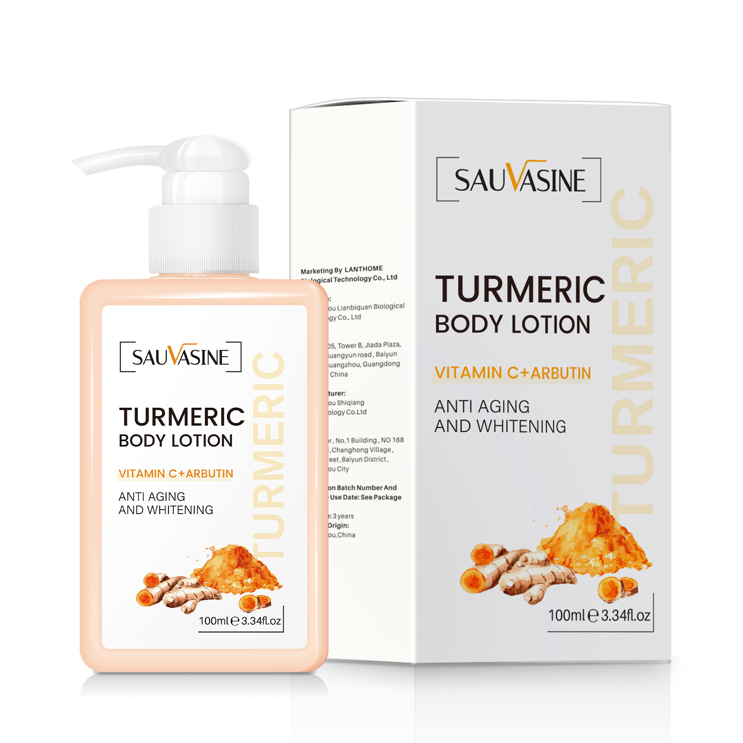 Special Offer 100ml Turmeric Brightening Body Lotion Mild and Radiant Skin, Whitening and MoisturingThe Body